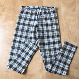 Zara Girls plaid leggings